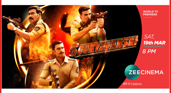‘Sooryavanshi’ world TV premiere on Zee Cinema