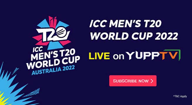 YuppTV bags ICC Men’s T20 WC-22 rights for 75 nations