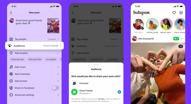 Instagram introduces close friends feature