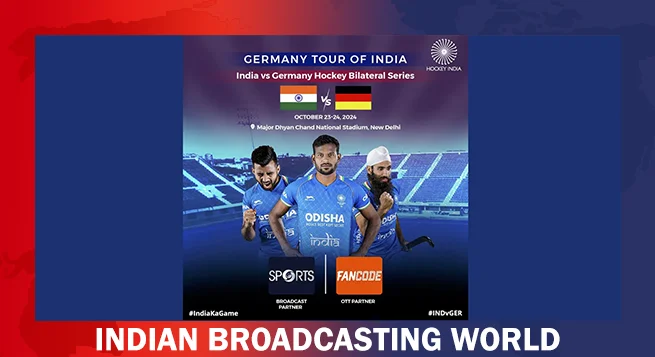 DD Sports, FanCode to b’cast India vs. Germany two-match Hockey series