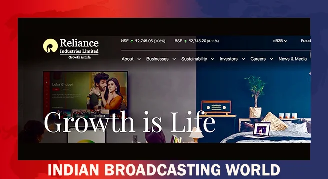 Reliance’s media biz Q2 operating revenue down 2.1%